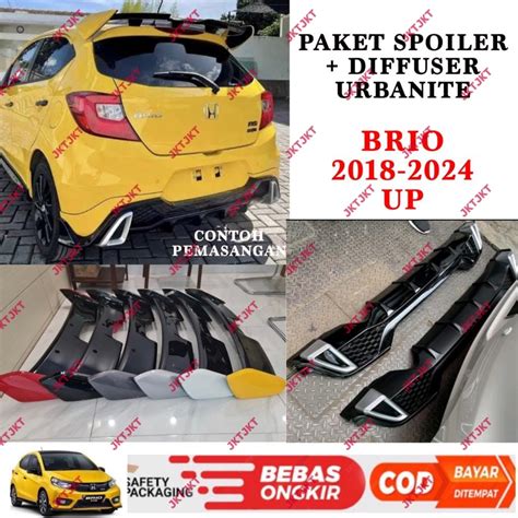 Jual Paket Spoiler Diffuser All New Brio 2018 2022 2023 2024 Urbanite