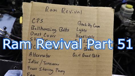 Ram Revival Part 51 Countdown List Bellhousing And CPS YouTube