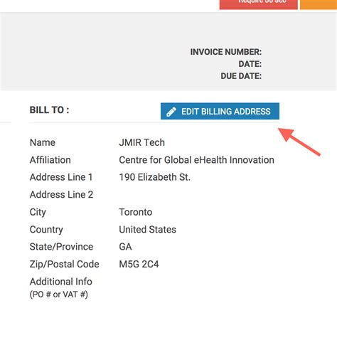 How Do I Change The Billing Address On My Invoice Jmir Publications