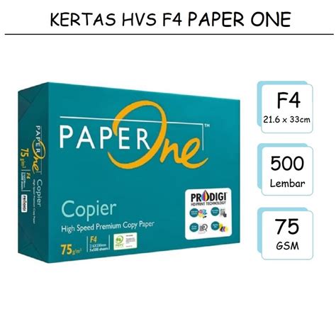 Jual Kertas HVS A4 F4 75Gram Kertas PAPERONE Kertas Fotocopy