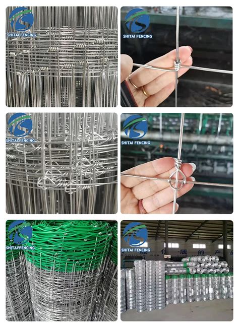 Sustainable Galvanized Grassland Woven Wire Mesh Fence Fixed Knot Field