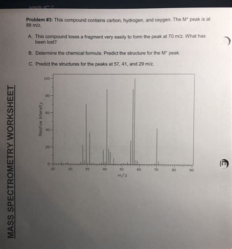 Solved If A Hydrocarbon Produces The Mass Spectrum Shown 60 Off