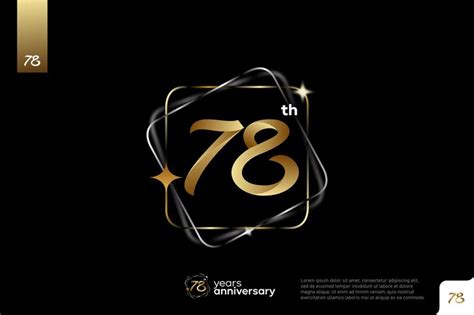 Premium Vector Gold Number 78 Logo Icon Design On Black Background