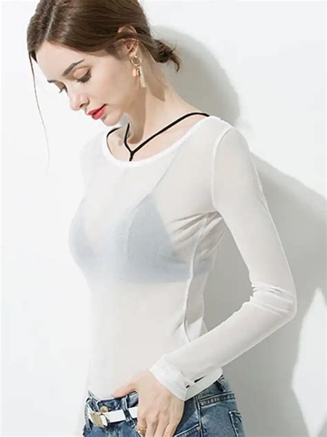 Venta Blusas Transparentes Blancas En Stock