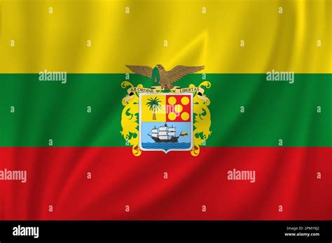 Flag of Bolivar waving in the wind on silk background. Department ...