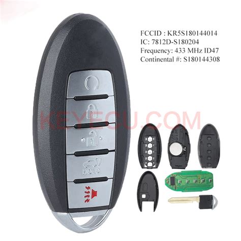 Smart Remote Key 5 Button Fob For Nissan Murano Pathfinder 2015 2019