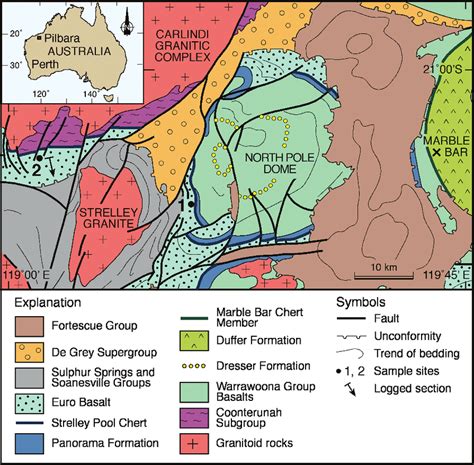 Simplified Geological Map Of The Pilbara Region Of Western Australia