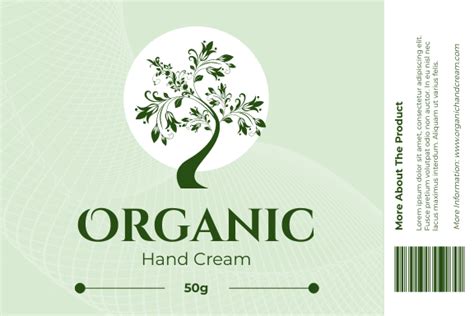 Organic Hand Cream Label Label Template