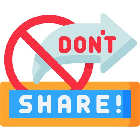 dont share special flat icon