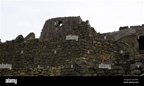 El Templo Del Sol En La Ciudad De Machu Picchu Cusco Peru Fotograf A