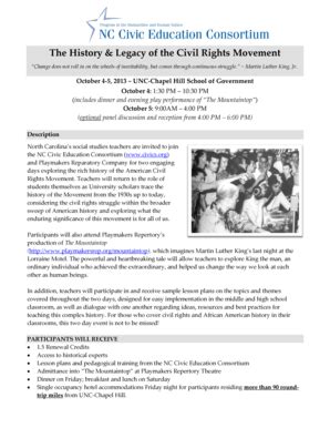 Fillable Online Humanities Unc The History Legacy Of The Civil Rights