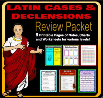 Latin Cases and Declensions : Review Worksheets by Magistra F | TpT