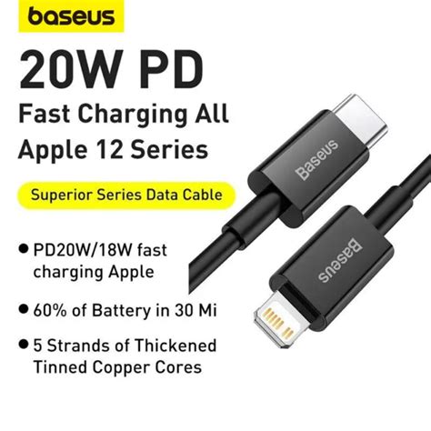 BASEUS PD 20W USB C SCHNELL Ladekabel für Original iPhone 14 13 12 11