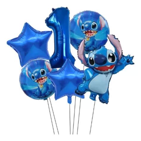 Globos Stich Globo Número Azul Para Cumpleaños Cuotas sin interés