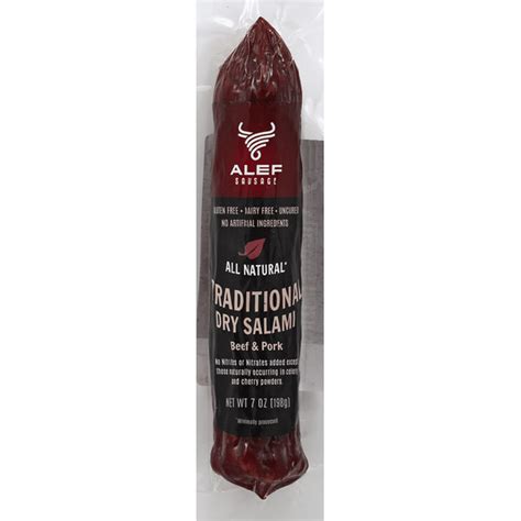 Alef Sausage Salami Traditional Dry Beef Pork Oz Delivery Or