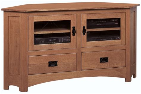 Barkerville 2 Drawer Corner Tv Cabinet Countryside Amish Furniture