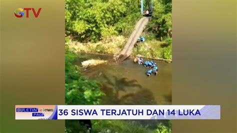 Jembatan Ambruk Belasan Siswa SMP Di Probolinggo Terluka