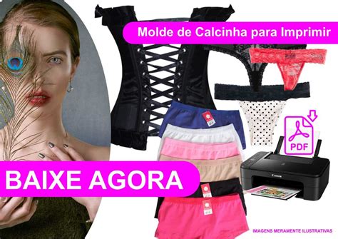 Molde De Roupa Íntima Feminina Para Imprimir Pdf Baixe JÁ