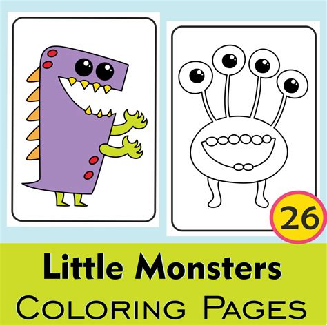 Little Monsters Coloring Pages set # 2