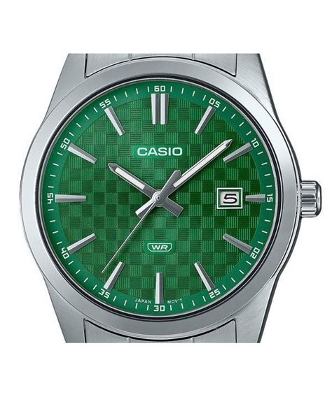 Casio Standard Analog Stainless Steel Green Dial Quartz Mtp Vd D A