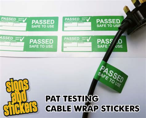 100 Passed Cable Wrap Stickers Pat Test Labels EBay