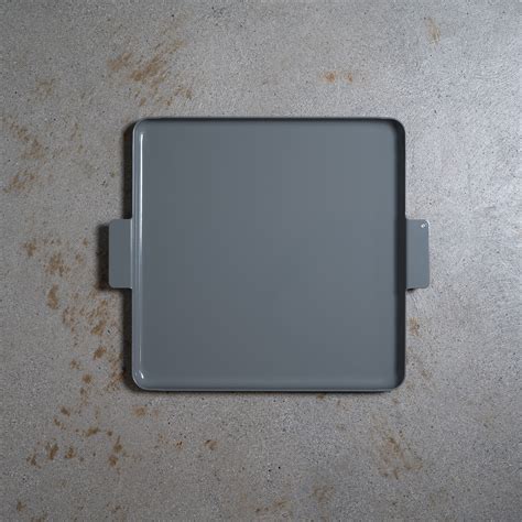 valley gray mm colored aluminum tray square