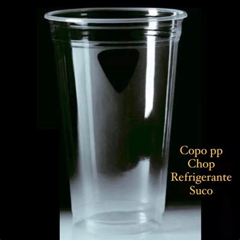 Kit 50 Copo Descartável Transparente PP 300 330ml Para Chopp Bebida