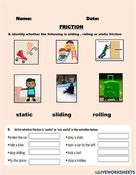 What Is Friction Worksheet