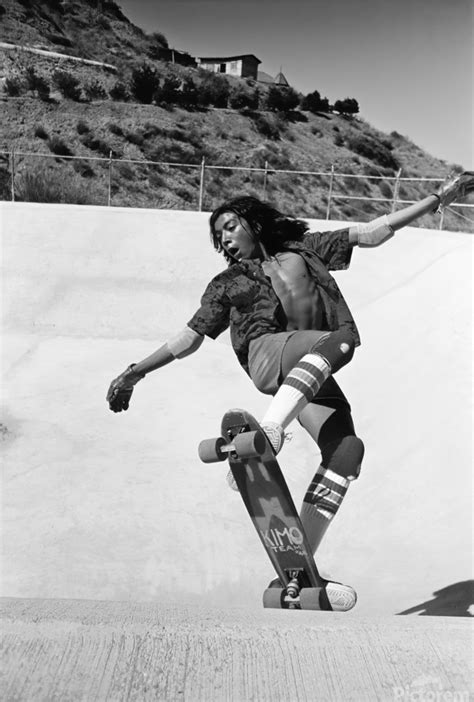 1970 Vintage SKATEBOARDING PHOTO - Black and White - Surf Posters