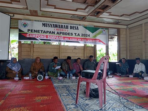 Musyawarah Desa MUSDES Penetapan APBDES Tahun 2024