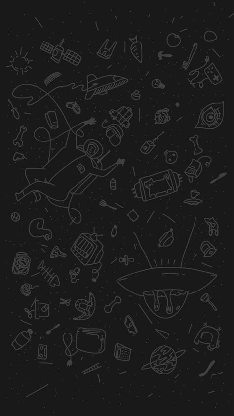 Black and White Doodle Wallpaper