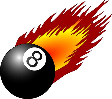 Clipart 8ball With Flames