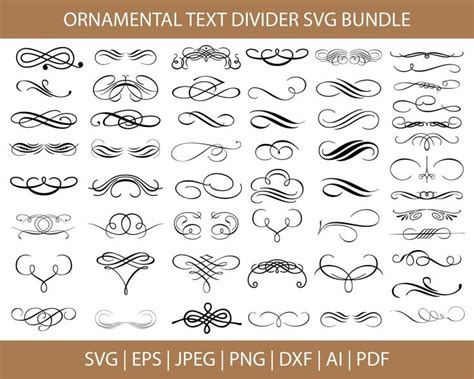 The Ornamental Text Divider Svt Bundle