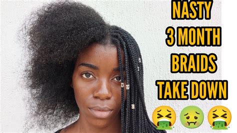 Nasty 3 Month Old Braid Takedown 4c Natural Hair Detangling Routine For Hair Growth Length