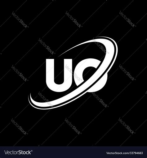 Uo u o letter logo design initial Royalty Free Vector Image