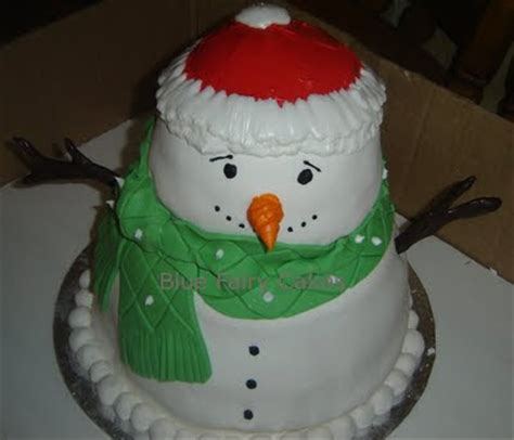 Blue Fairy Cakes: Snowman Birthday cake