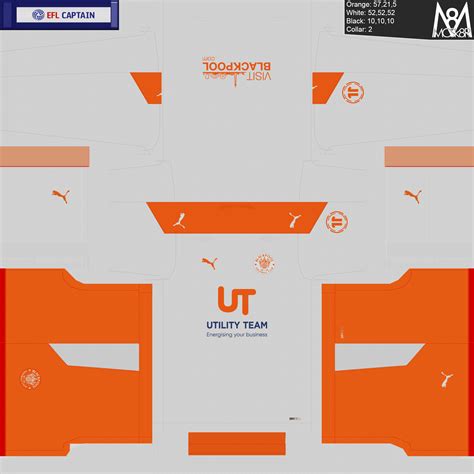 [KIT] Blackpool F.C. - Kit Set with Logo and Press Images : r/WEPES_Kits