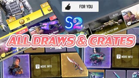 CODM FOR YOU LUCKY DRAWS CRATES SEASON 2 FOR YOU CODM SEASON 2