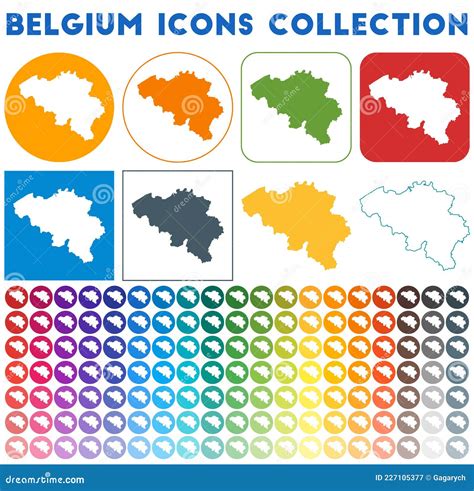 Belgische Symbolsammlung Vektor Abbildung Illustration Von