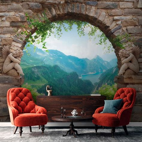 Wall murals Arch with a view of the mountains nr. u52506 - Uwalls.co.uk