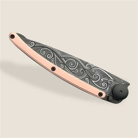 Couteau De Poche Deejo Dor Or Rose Pacifique Gm Subtil