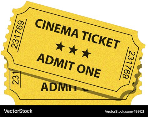 Cinema Ticket Royalty Free Vector Image Vectorstock