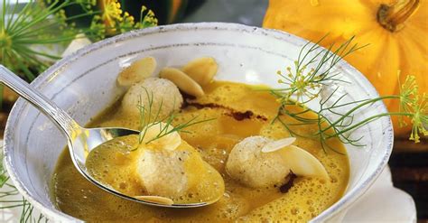 Pumpkin Soup With Almond Dumplings Recipe Eat Smarter Usa