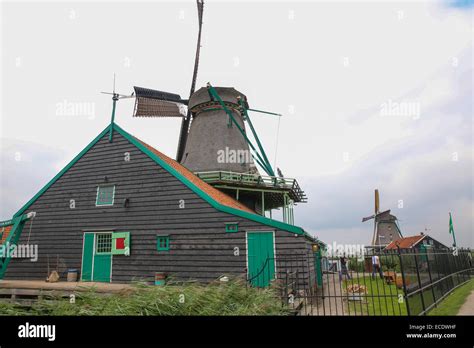 Holland windmill house Stock Photo - Alamy