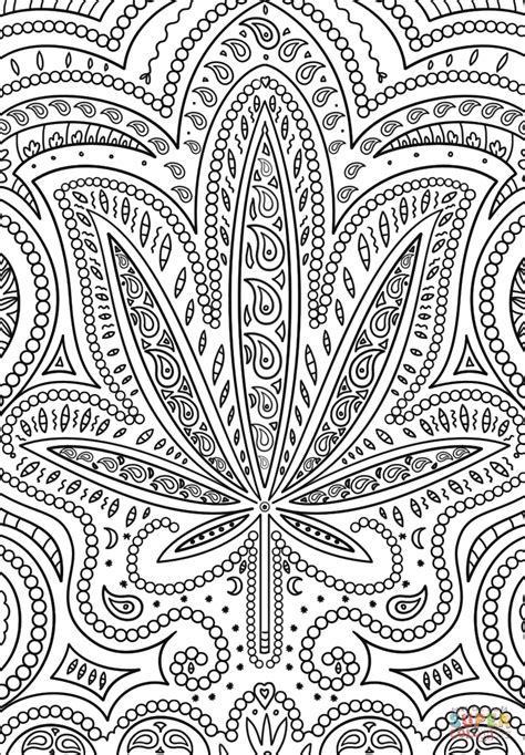 Trippy Weed coloring page | Free Printable Coloring Pages