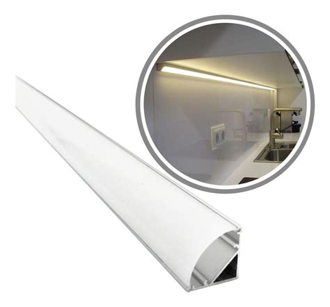 Perfil De Led Slim Canto Sobrepor Gesso Marcenaria 2 Metros