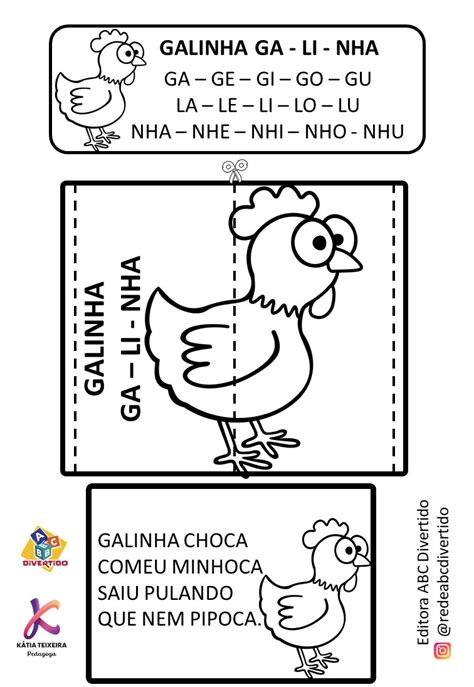 Atividades Nh Texto Galinha Choca Trabalhando Letra Cursiva Descubra O