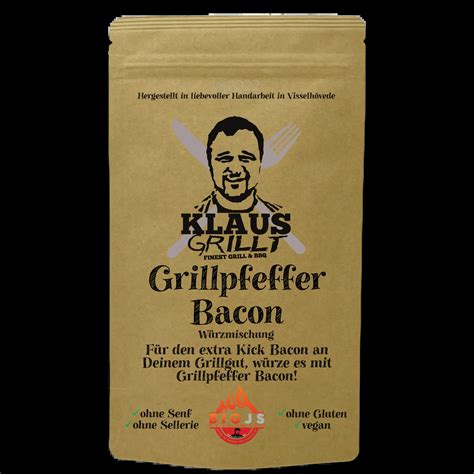 Klaus Grillt Grillpfeffer Bacon 100g Streuer KG0096