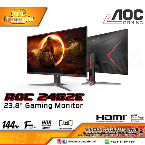 AOC 24B2XHM 70 Ultra Slim Monitor 24 Inch FHD 1920 X 1080 VA