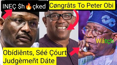 Court H Ck Ine And Tinubu By R V Ali G Judg Me T Dat T Peter Obi